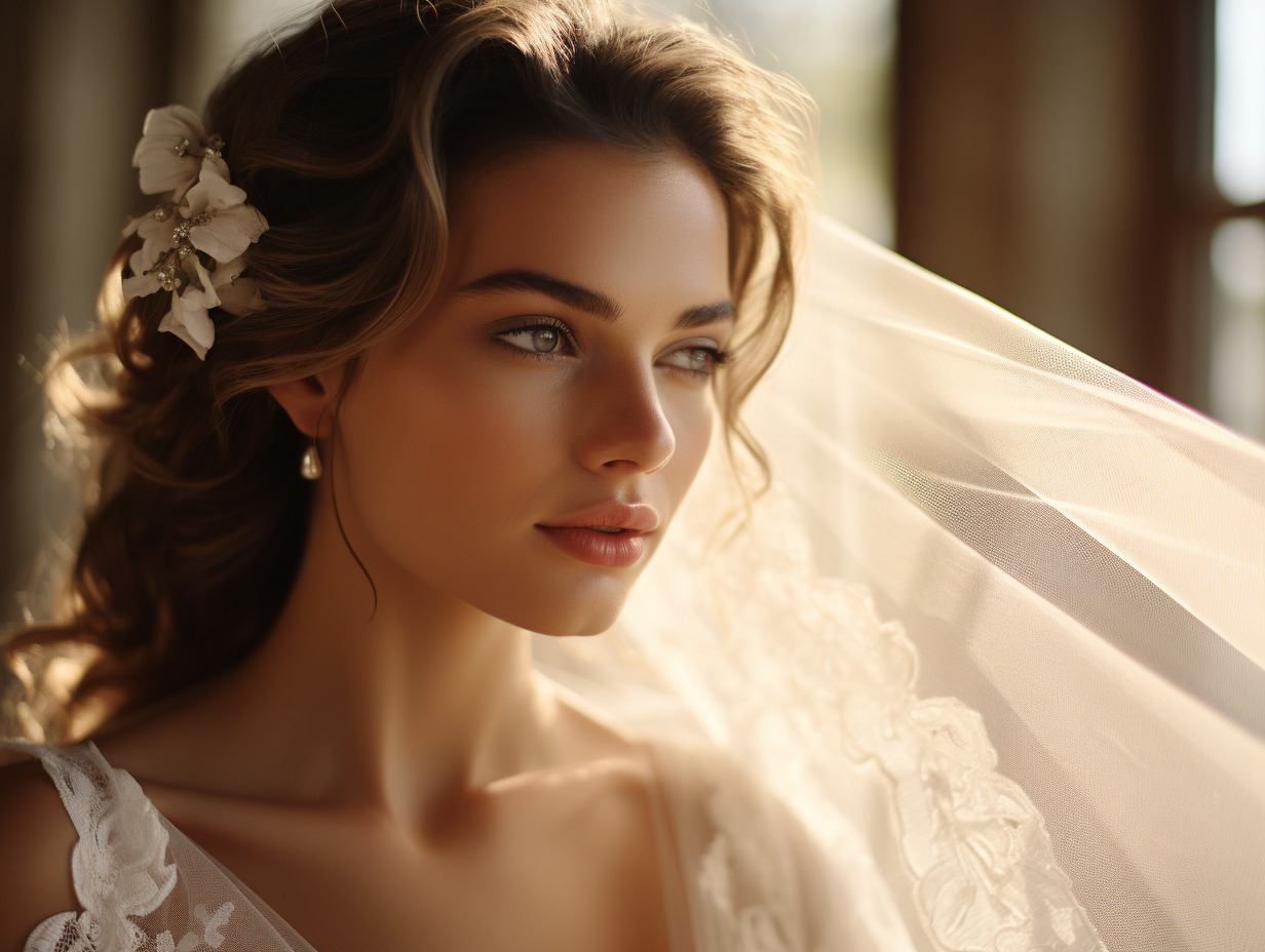 robe de mariée simple pour femme voilée : élégance et modestie - mariage  voile